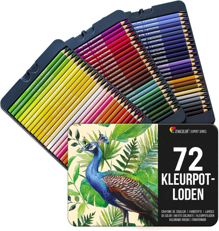 72 Genummerde Kleurpotloden – Professionele Set Kinderen & Volwassenen – 3 MM Olie Gebaseerde Punt