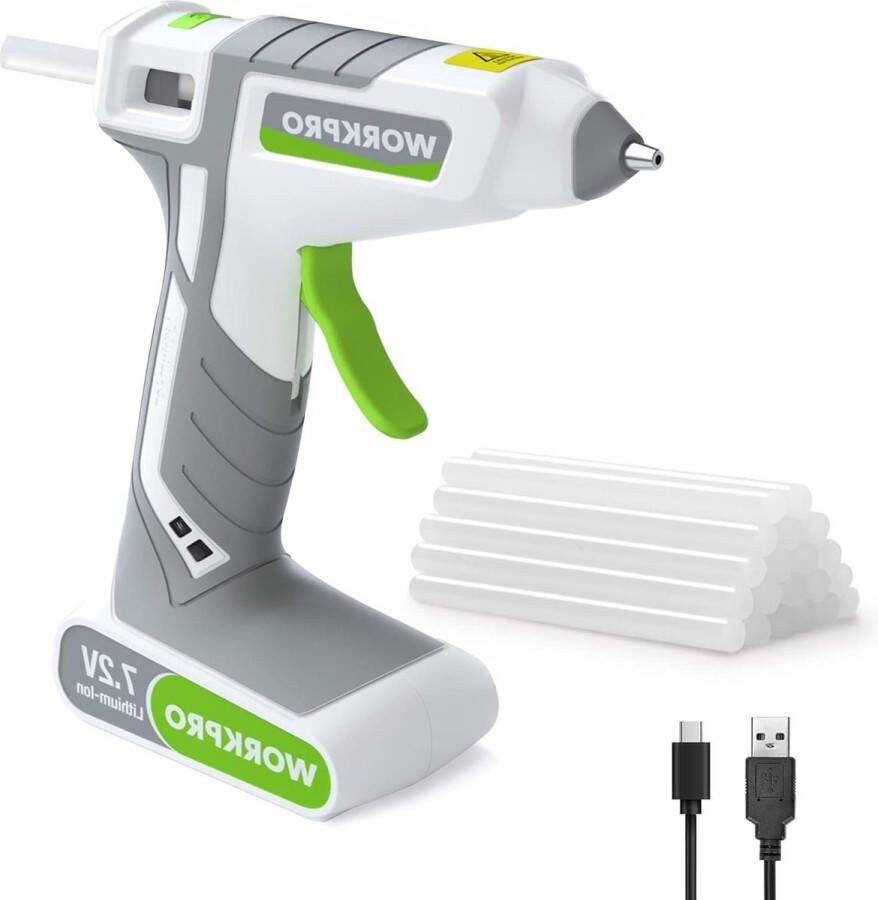 72 V Draadloos lijmpistool met 20 lijmsticks Snelle opwarming Handwerk decoratie USB-opladen Type C-oplaadkabel