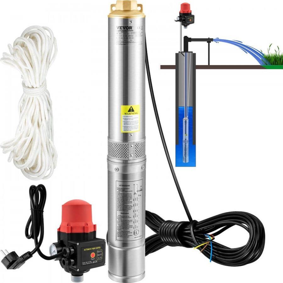 750W diepe bronpomp pijppomp bronpomp zandpomp pomp 105L min 62m