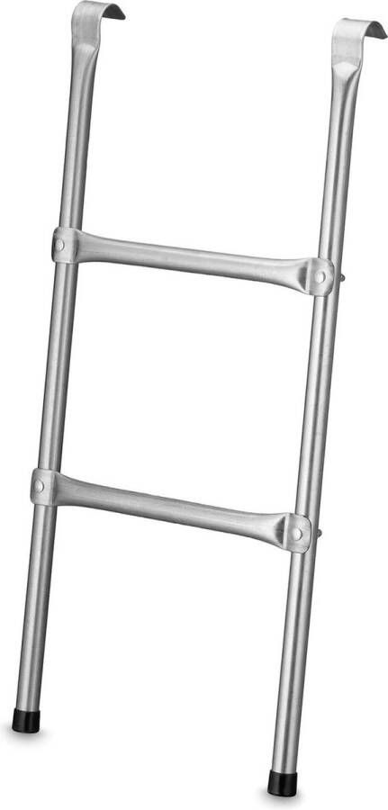 76 cm hangende trampoline trap met 2 treden universeel zilver kinderen & volwassenen