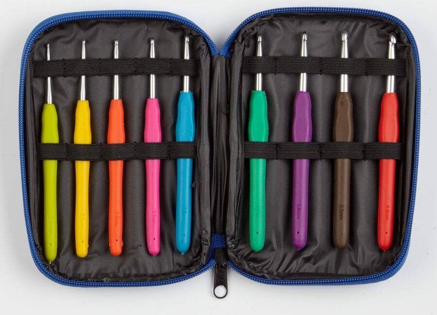 78-delige haakset haken ergonomische handgrepen in verschillende maten accessoires set met tas voor alle soorten wol borduurnaalden
