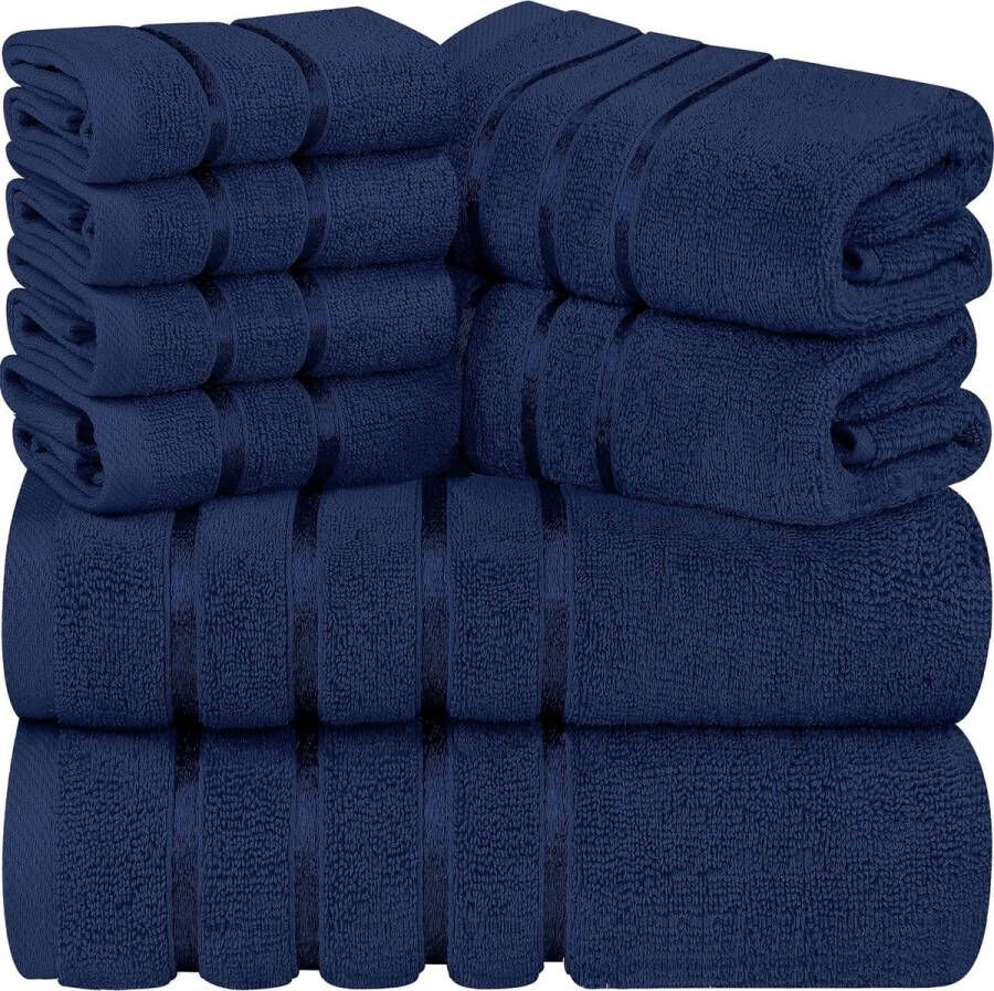 8-delige luxe handdoekenset 2 badhanddoeken 2 handdoeken en 4 washandjes 600 g m² super absorberende viscose handdoeken ideaal voor dagelijks gebruik