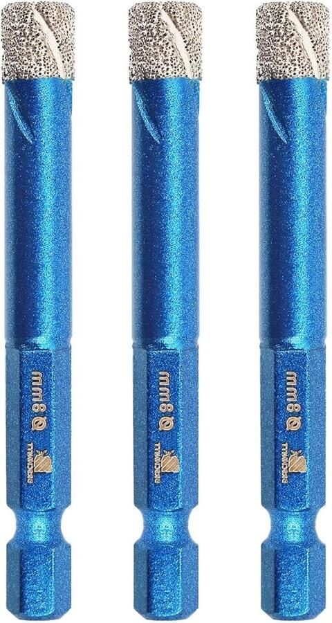 8 mm Diamantboor 3 stks pak Voor Porseleinen Tegel en Marmer