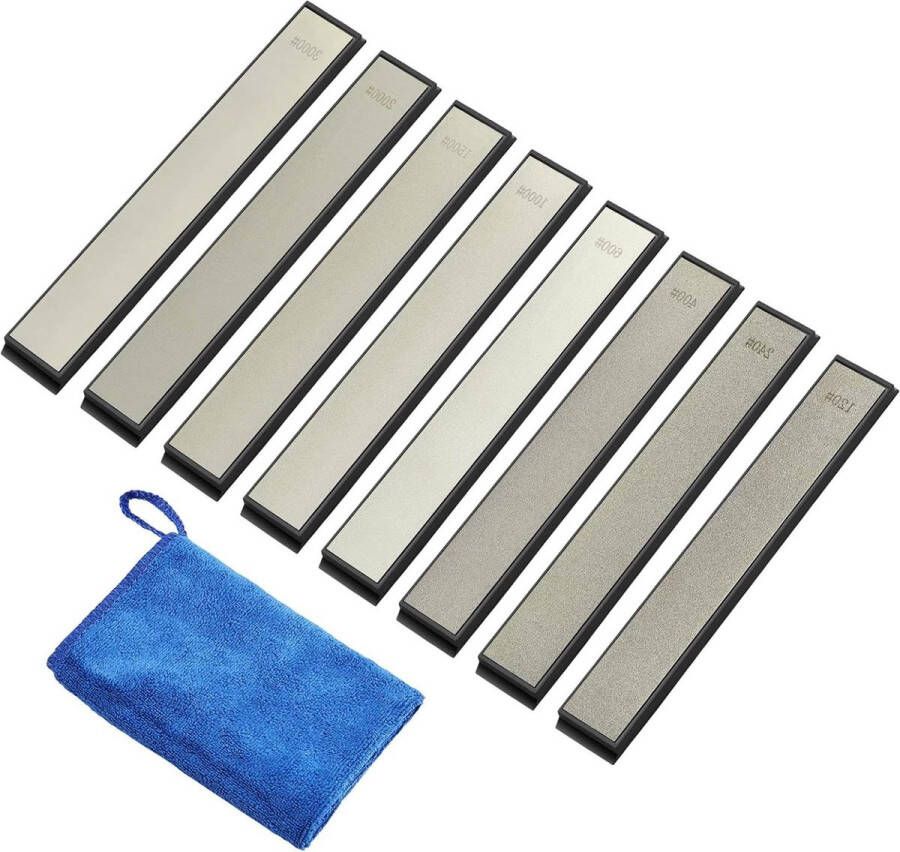 8 slijpstenen 120-3000 Grit Slijpset voor messenslijper