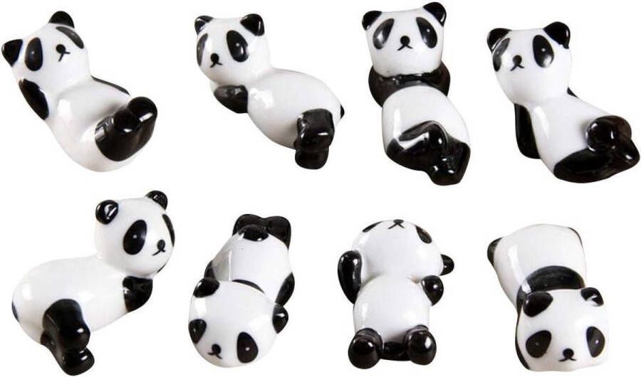 8 staafjeshouder Panda staafjes kussen keramiek servies handwerk ornamenten Chopsticks