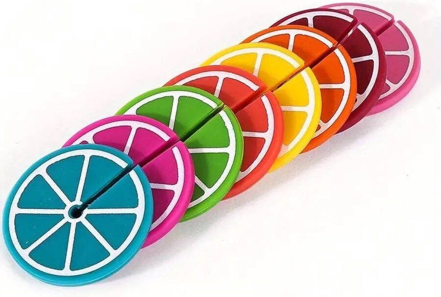 8 Stuks Citroenvormige Glas Markers Siliconen Glas Markers Glas Decoratie Feest Decoratie Wijnglas Markers