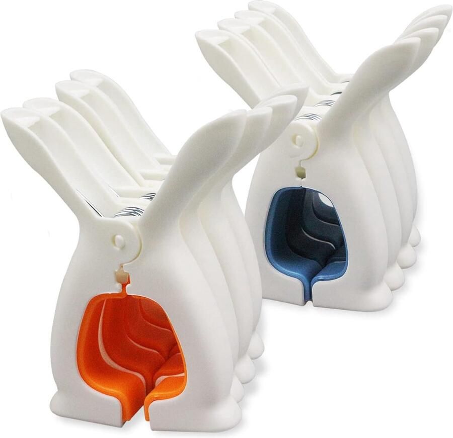 8 stuks extra grote strandhanddoekclips XXXL wasknijpers strandlaken clips (groter)