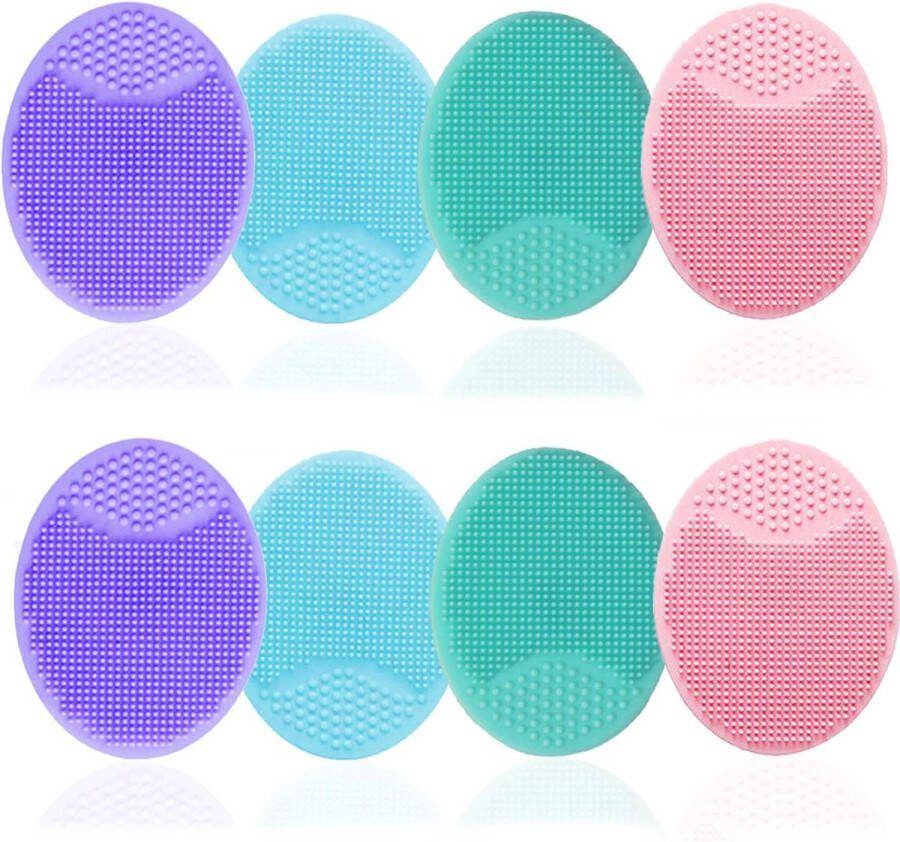 8 stuks gezichtsreinigingsborstels zachte siliconen gezichtscrubber gezichtspeeling-borstel reinigingsborstel voor gezicht gezichtsmassage borstel voor gevoelige huid make-up gereedschap voor