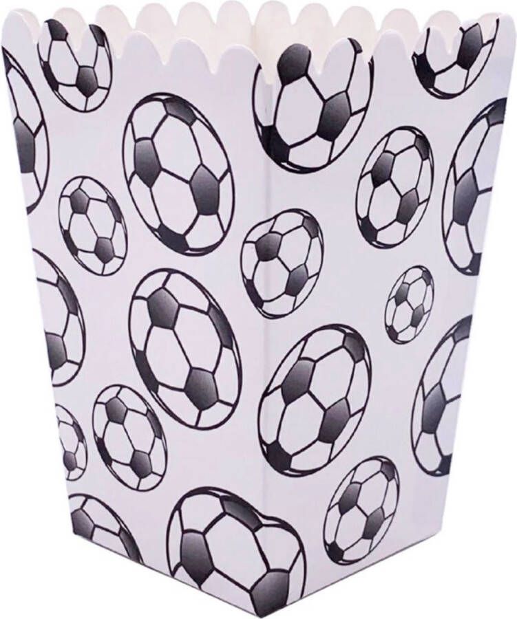 8 stuks popcorn bakjes karton voetbal 13 x 9 5 x 6 2 cm