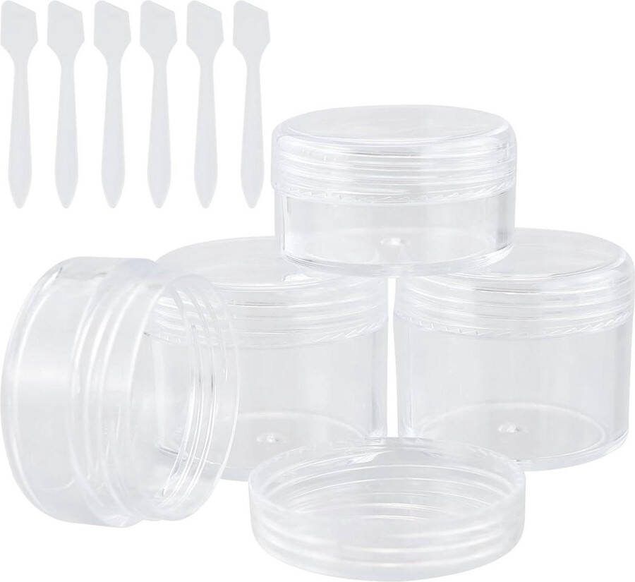 8 stuks reisflessen 10 ml 20 ml doorzichtige plastic containers met deksels reisflesjes handbagage