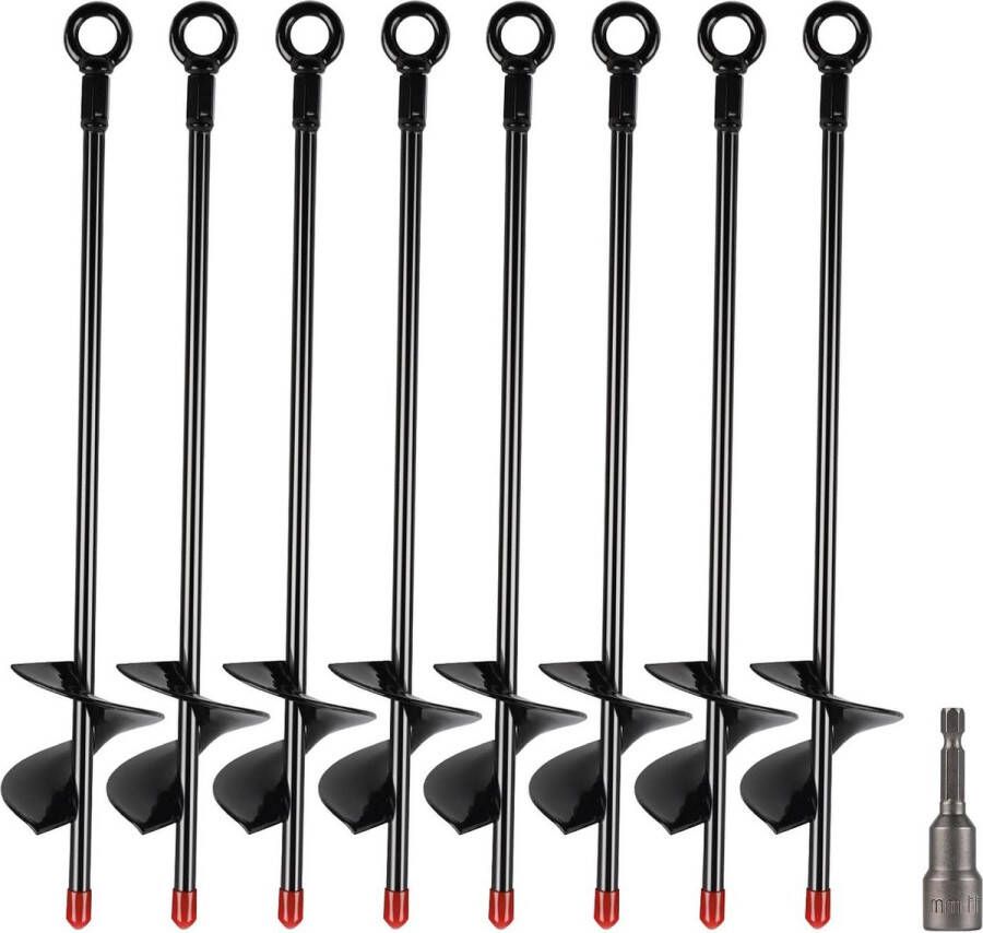 8 stuks trampoline grondankers spiraalboor 15 inch trampolinebevestiging bodem grondankers schommelset anker tenten schuren schommelsets trampolines