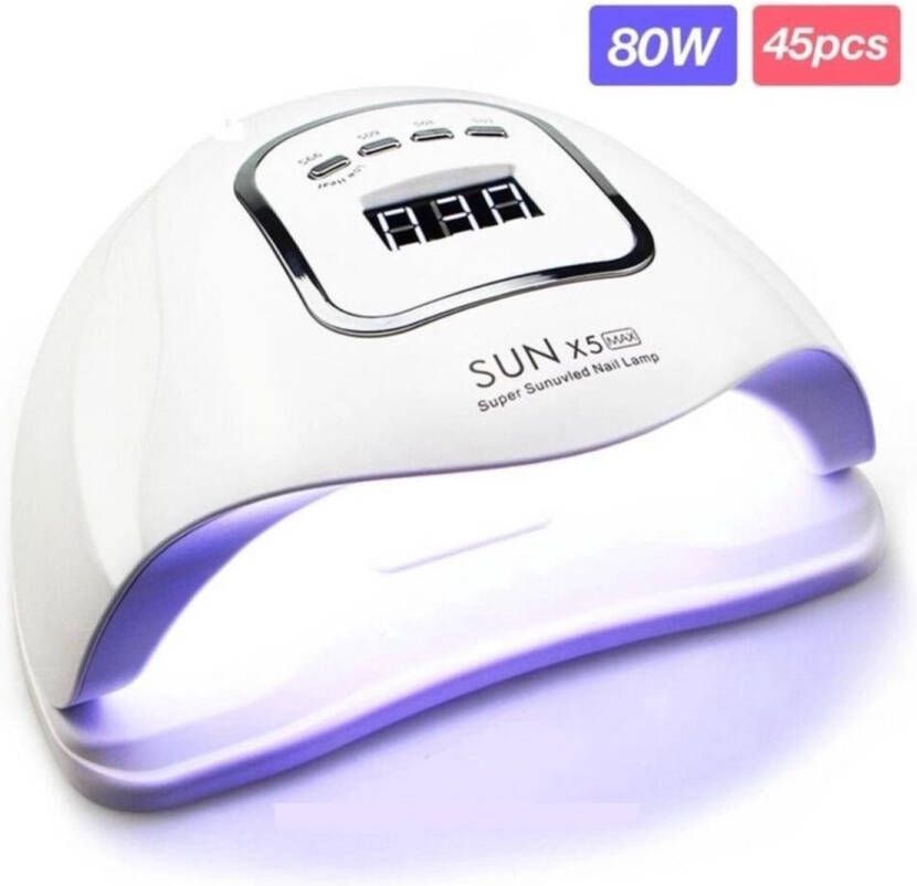 80 Watt UV LED lamp nagels SUN X5 MAX 45LED Nagel UV- LED lamp wit Nagellamp Nail Dryer Nagels Salon Lamp