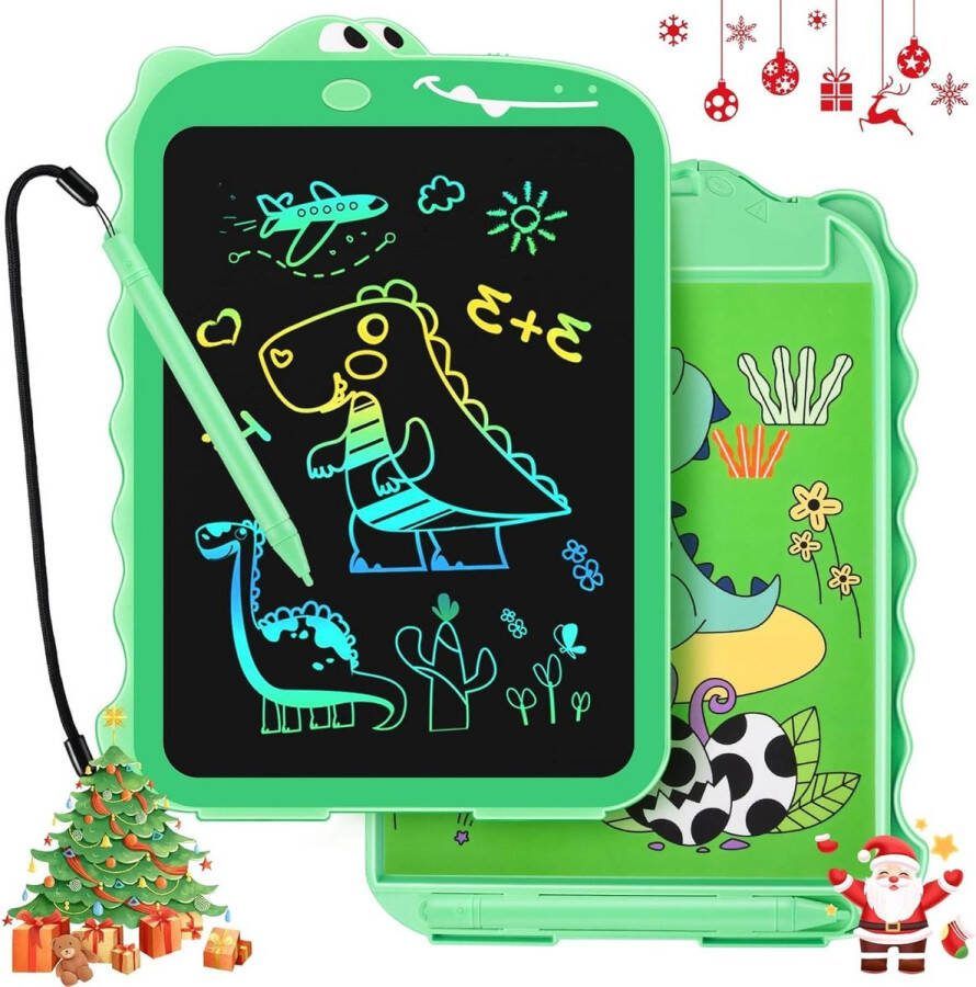 85 inch kinderen schrijfbord LCD toverbord kleurrijk doodle pad schildercadeau met afsluitbare wisser dinosaurus thema Tekenbord