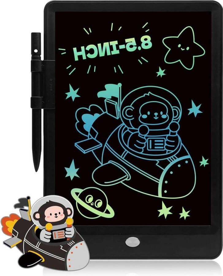 85-Inch LCD Schrijftablet voor Kinderen Toverbord Tekentablet Schrijfblok Verjaardagsspeelgoed Peuter Jongens Meisjes Herbruikbaar Wisbaar Zwart Tekenbord
