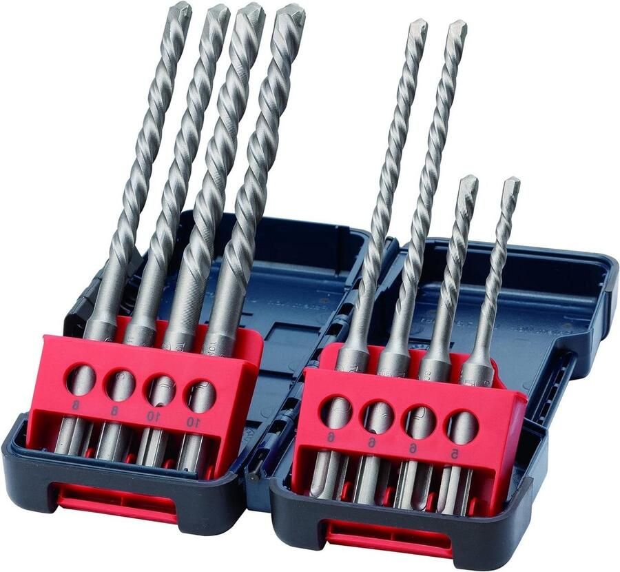 8x Hamerborenset SDS plus-3 voor Beton en Accessoires Boorhamers Ø 5-10 mm Professional