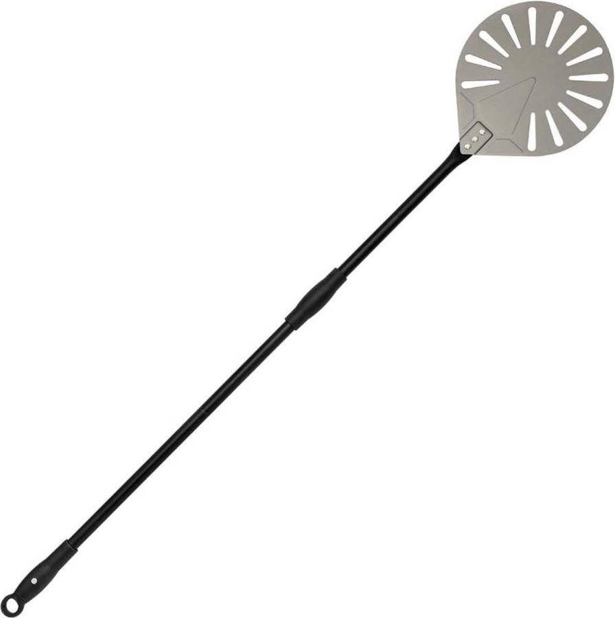 9-Inch Ronde Geperforeerde Pizza Peel Hard Geanodiseerd Aluminium Pizza Oven Paddle met Lang Handvat Zelfgemaakt Pizza Brood Bakken
