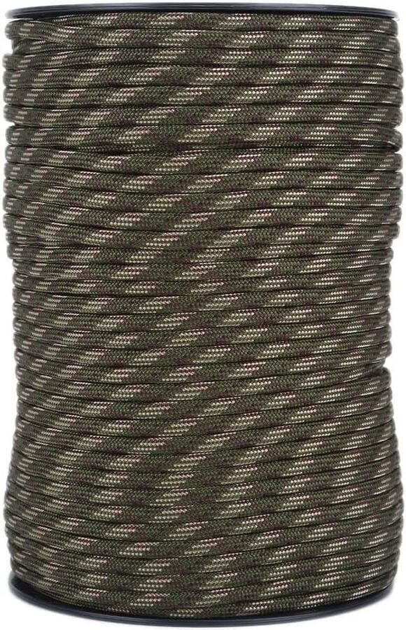 9 Strand Parachutekoord 550 Paracord Outdoor Survival Rope 100m Standaard Reflecterend Camouflage