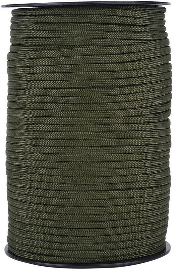 9 Strand Parachutekoord Outdoor Survival Rope 100m Standaard Reflecterend Groen