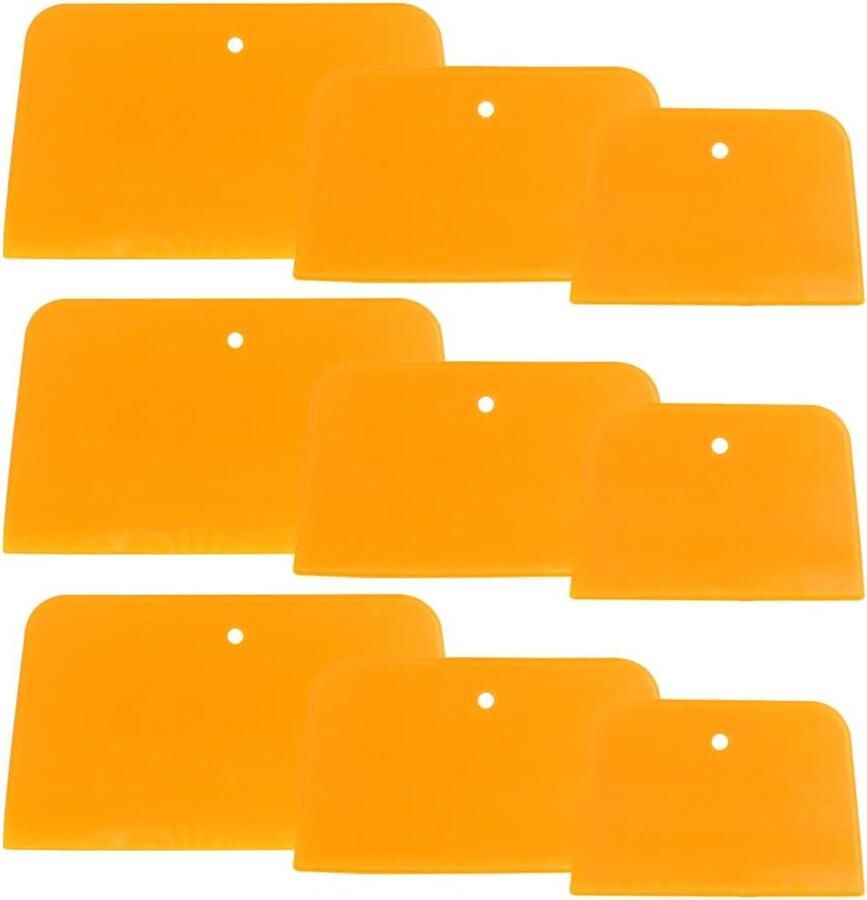 9 stuks Body Filler Spatel Carrosseriespatel 4 5 6 Herbruikbare plastic spatel voor het aanbrengen van plamuur glazuren voegen en verf