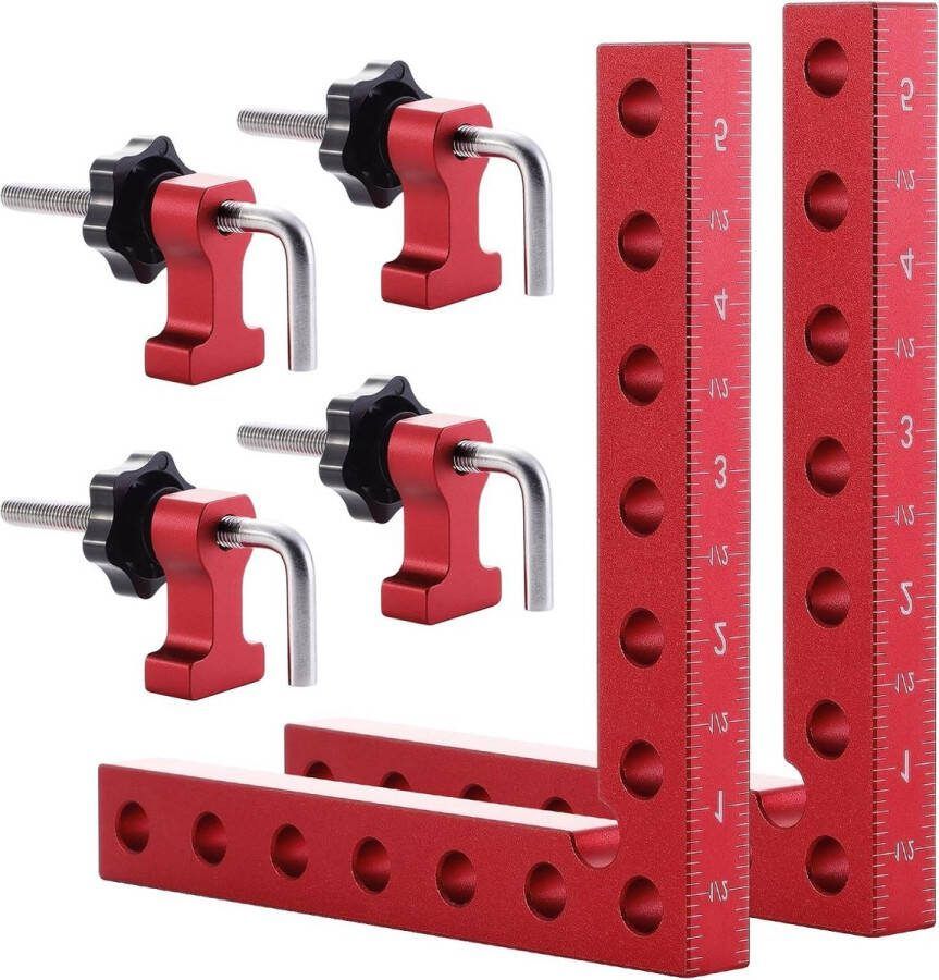 90 graden positionering vierkante klemmen haakse klemmen 5 x 5 2 stuks aluminiumlegering hoekklemmen houtwerk fotolijst kast