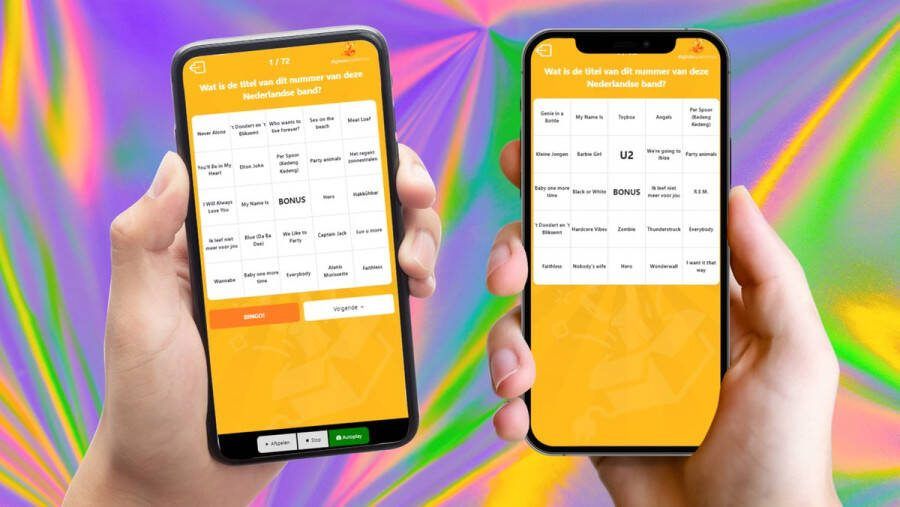 90's music party muziek bingo Digitale Spellenbox
