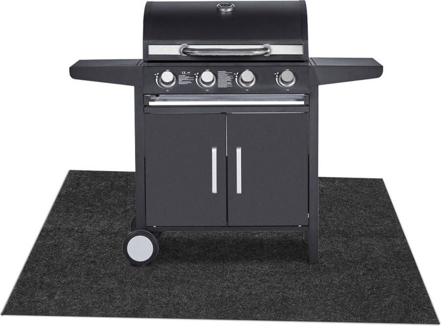 90x120CM Barbecue vloermat BBQ mat Barbecuetapijt Vloerbedekking barbecue antislip beschermmat Tapijt voor barbecue