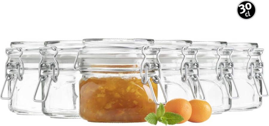 931161 weckpot 30 cl met deksel glas GOTHIKA transparant