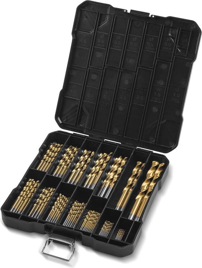 99-delig HSS-TiN metaalborenset – Titanium coating Spiraalboor set – Borenset – Metaalborenset Spiraalboren