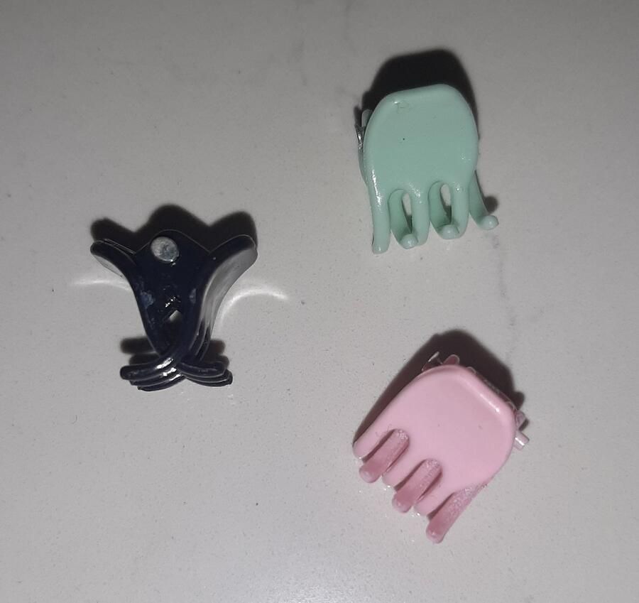 9x mini haarklemmen roze zwart mint groen haarklemmetjes klein kids haarspeldjes haarclips