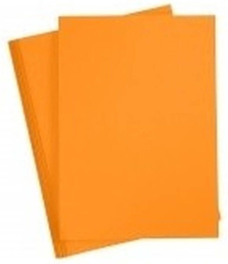 15x Oranje kartonnen vel A4 Hobbypapier Knutselmaterialen