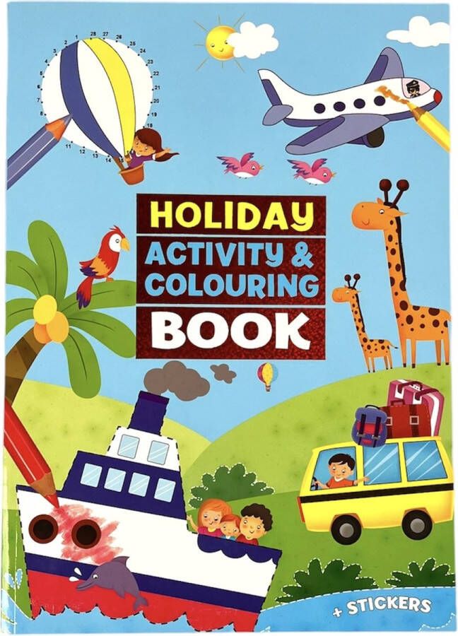 A4 Vakantie Kleur en Activiteiten boek Knutselboek Doeboek & Activiteitenboek Tekenblok voor Kinderen Kleurboek Peuter Tekenboek voor Kinderen Tekenen Kinderen 128 Pagina's 29x21cm Vanaf 3 Jaar Multi Kleuren