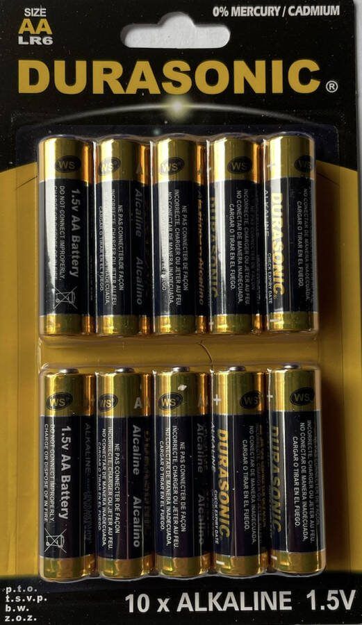 AA Batterijen voor LED kaarsen met bewegende vlam 10 Stuks Alkaline Batterij