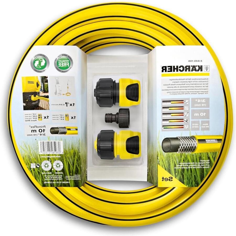Aansluitset 10 meter 3-4 inch voor hogedrukreiniger tuinbewatering G3-4 kraanaansluiting Aqua Stop Water Replacement Hose