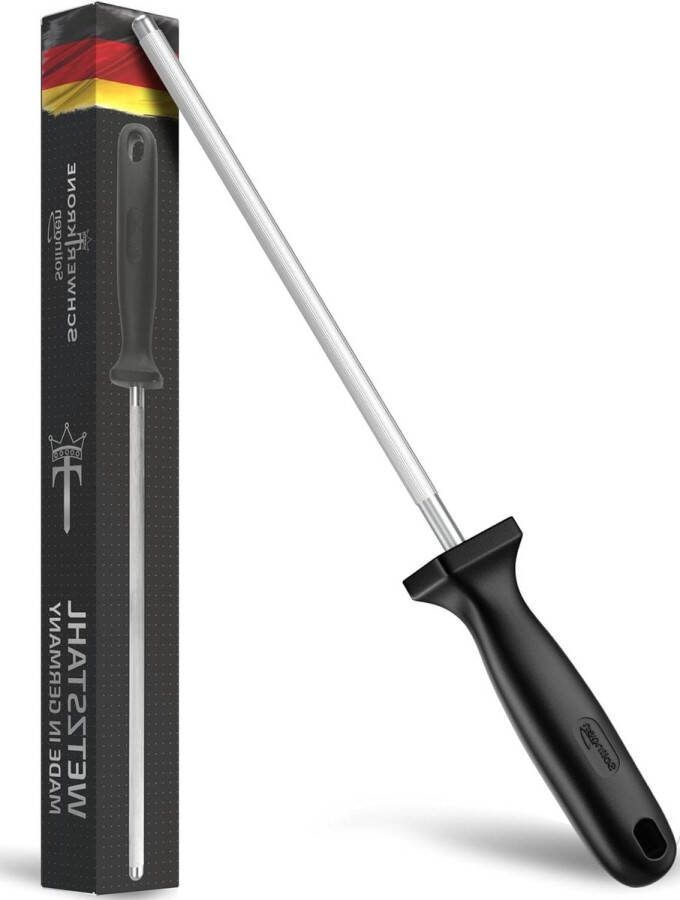 Aanzetstaal voor professionals 34 cm chroom-vanadium Messenslijper Slijpstaaf van SCHWERTKRONE Made in Germany messenslijper