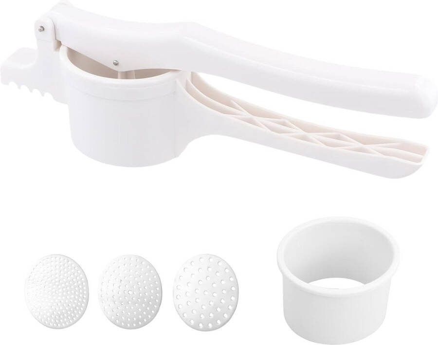 Aardappelpers met 3 verwisselbare zeven Robuuste Ergonomische Aardappelpersen Spaghetti-ijspers voor Aardappelpuree Sap maken Citroenpersen
