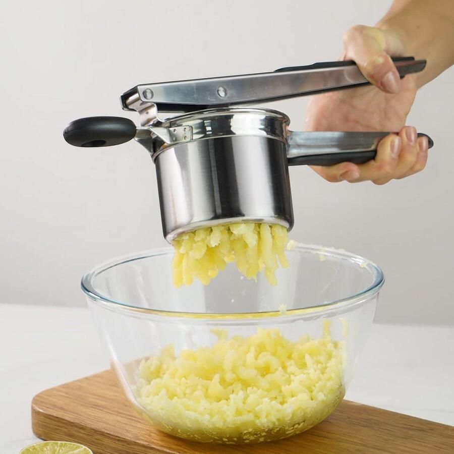 Aardappelpers Verdikt Roestvrij Staal Multifunctioneel Aardappelstamper voor Aardappelpuree Babyvoeding Sap Citroen Uitpersen