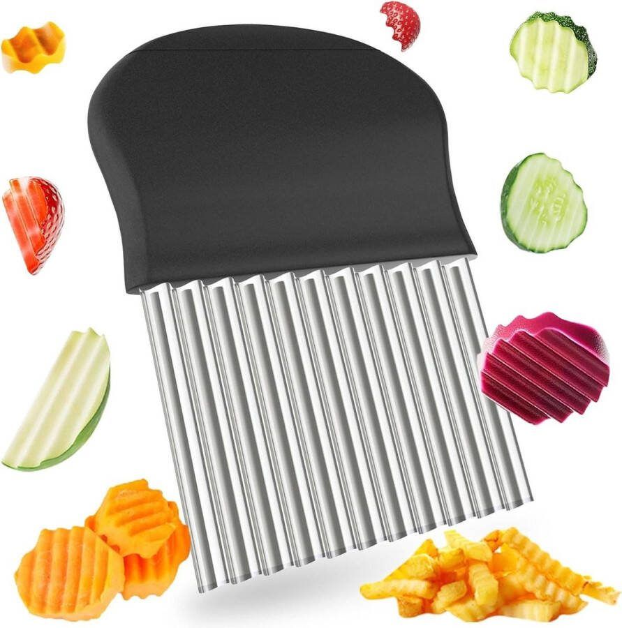 Aardappelsnijder met golfsnijder van roestvrij staal voor aardappels groenten snijder Frietsnijder