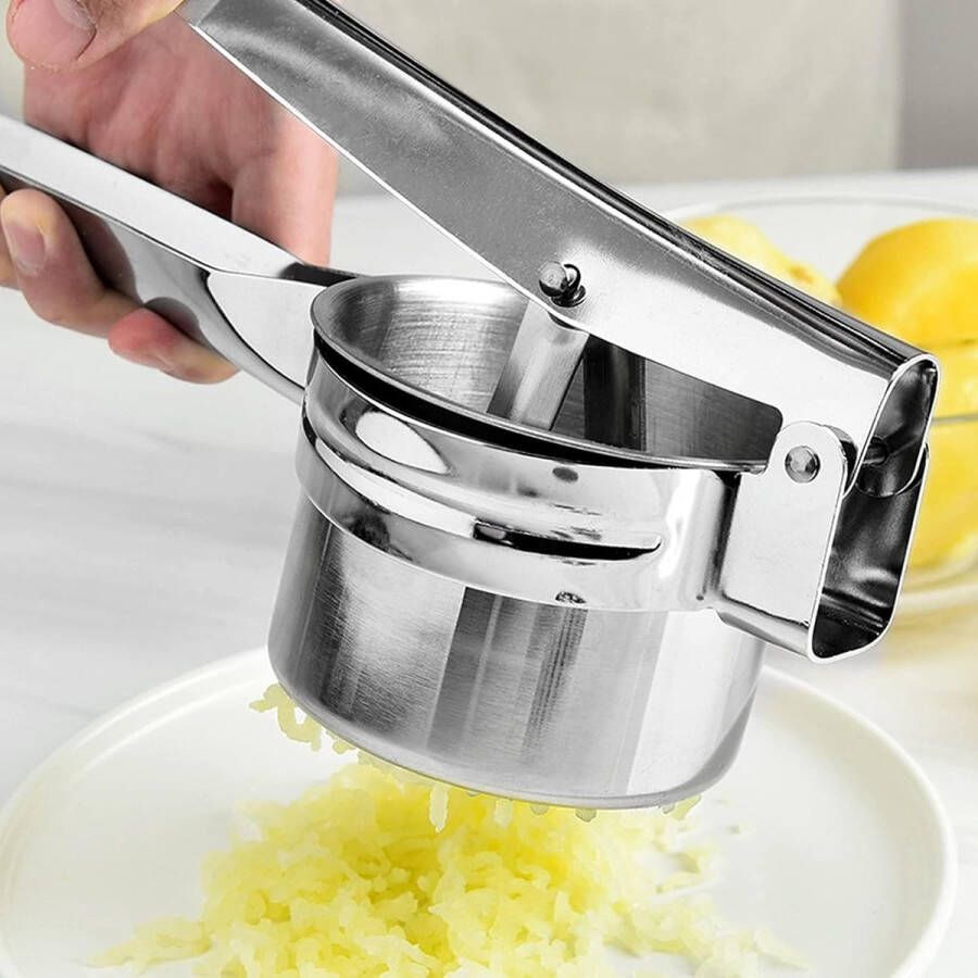 Aardappelstamper hoogwaardig roestvrij staal en ovaal handvat voor het fijnmaken van aardappelen