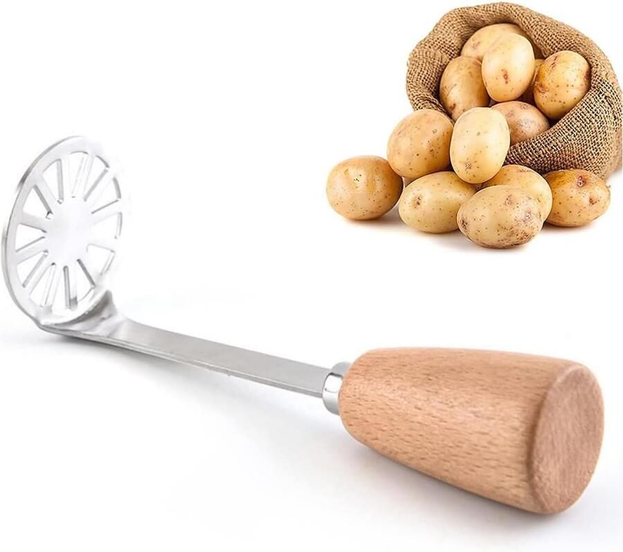 Aardappelstamper roestvrij staal aardappelpers kleine groentestamper voor aardappelpap groenten en fruit