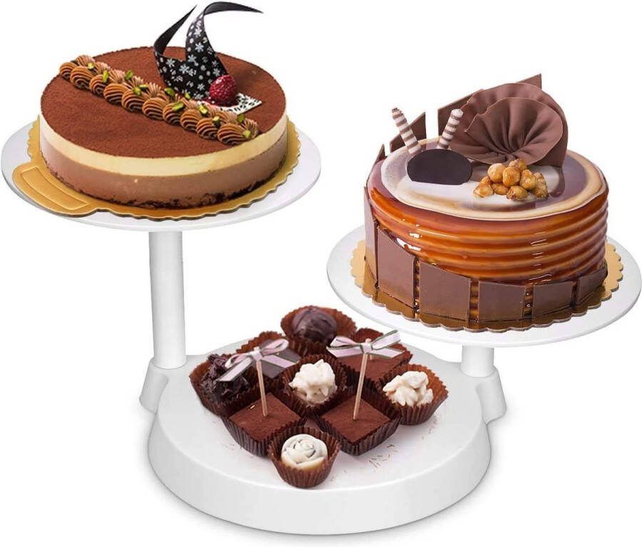 Aartstandaard etagère taartstandaard 3 verdiepingen taartplaat bruiloftstaart decoratief frame voor verjaardag bruiloft en feest