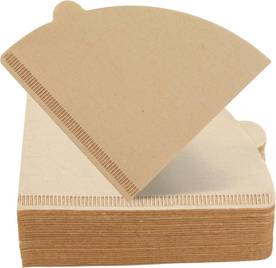 Abeillo Koffiefilters 100 stuks 2-4 kopjes kegelpapierfilters wegwerp koffiefilters papier compatibel met Filter 02 Giet over koffiedruppelaar