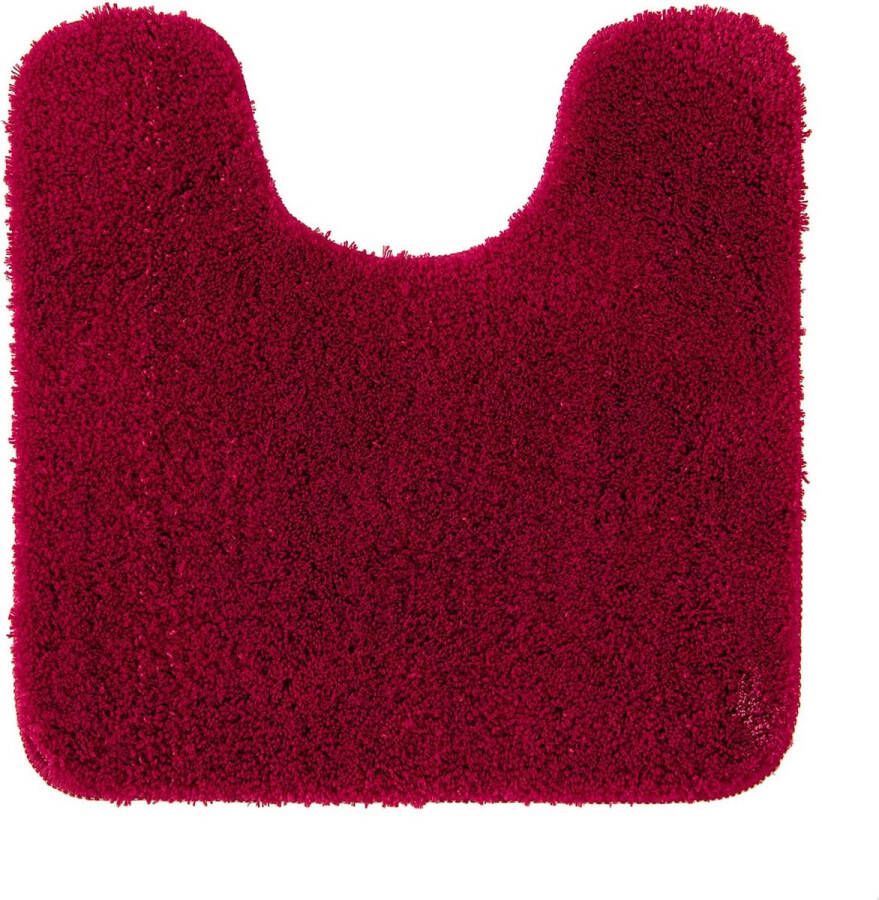 Absorberend toilettapijt antislip U-vorm badmat met hoge hydroscopiciteit tapijten super zacht gezellig en ruig microvezel tapijt voor badkamer rood 45 x 45 cm
