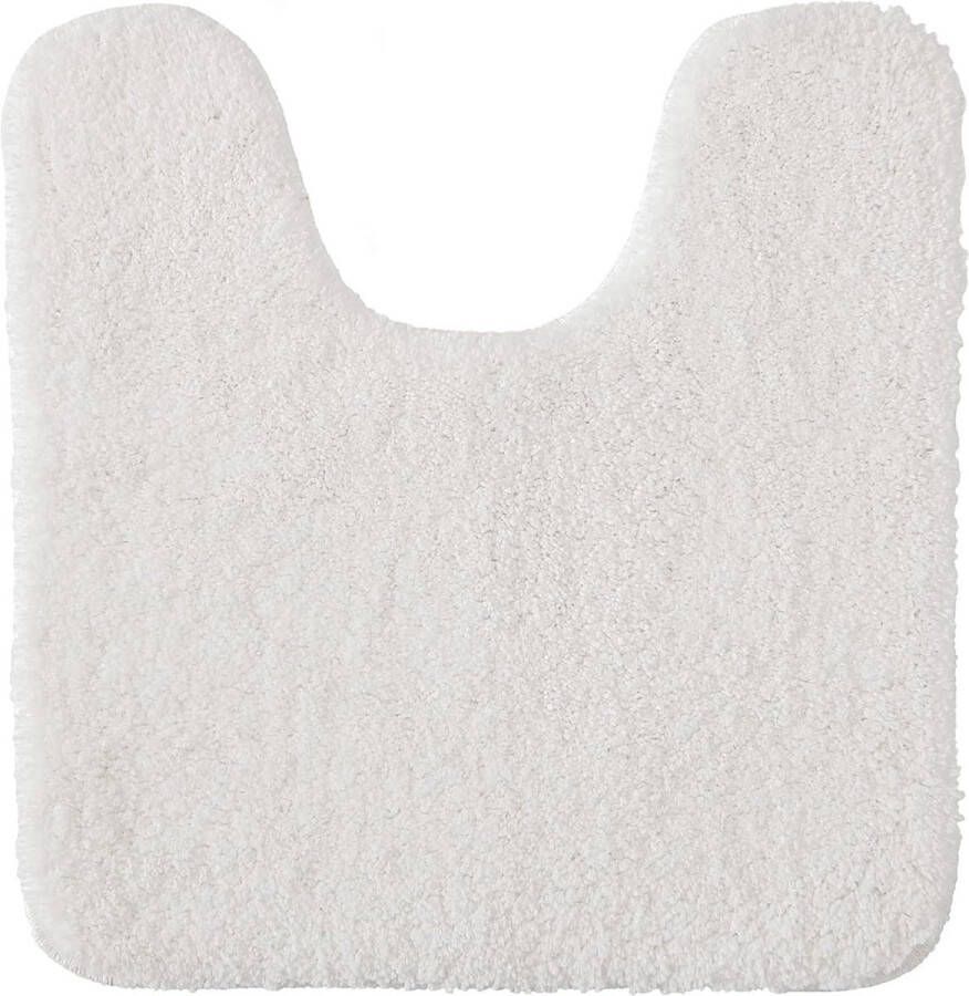 Absorberend toilettapijt antislip U-vorm badmat met hoge hydroscopiciteit tapijten super zacht gezellig en ruig microvezel tapijt voor badkamer wit 50 x 50 cm