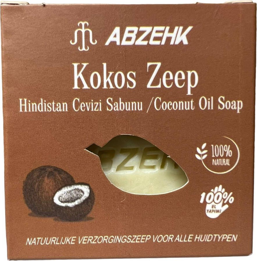 Abzehk Handzeep Sabun Handsoap Kokos Hindistan Cevizi Coconut Oil 150gr ±20gr