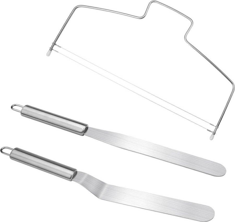 Accessoires taart spatel roestvrij staal cake bakken glazuurspatel verstelbare broodsnijder Spanjeplaten Taartsnijder