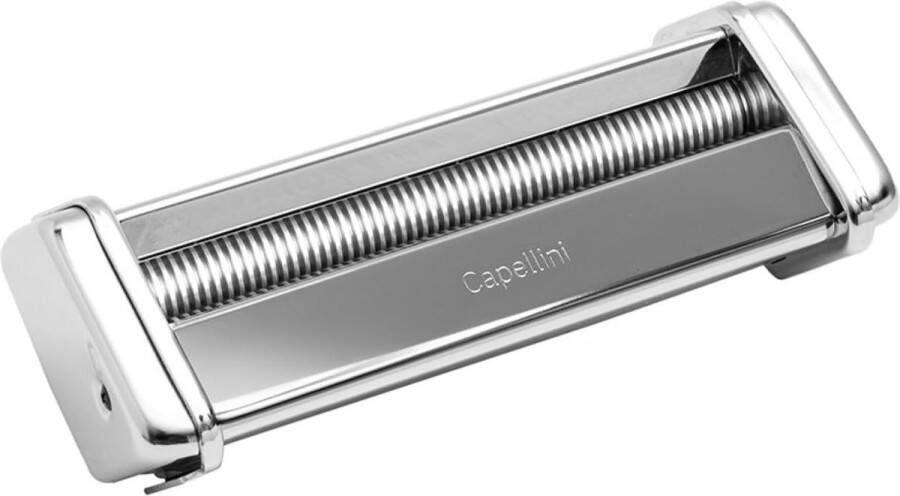Accessoires voor pastamachine voor het prepareren van capellini rvs zilverkleurig Accessoires voor een pastamachine om capellini te bereiden van roestvrij staal zilverkleurig