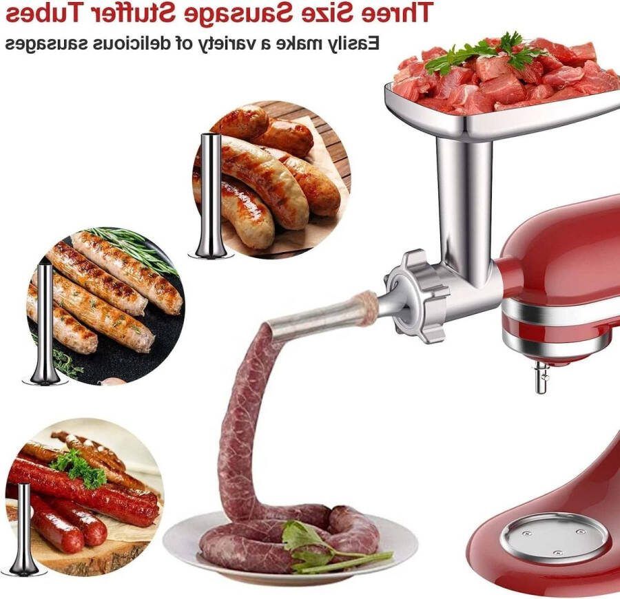 Accessoires voor vleesmolen-groentesnijder KitchenAid keukenmachine COFUN accessoires toebehoren vleesmolen groentesnijder