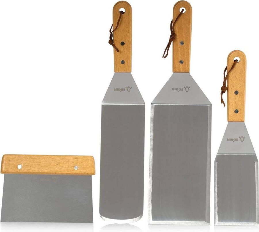 Accessoireset hoekpaletten grillspatel teppanyaki grillgereedschap