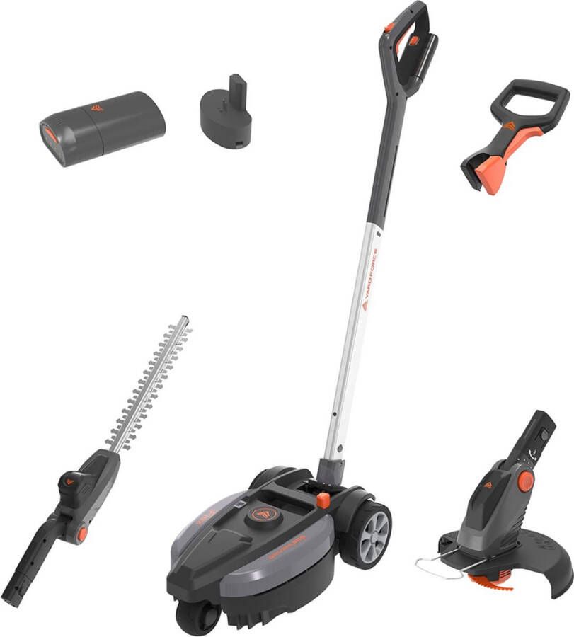 Accu Grastrimmer Accu Grasmaaier Grastrimmer en Heggenschaar in het Pakket 12 V 4 0 Ah Lithium Ion Accu 50 m² 23 cm Maaibreedte 3 Traps Maaihoogte