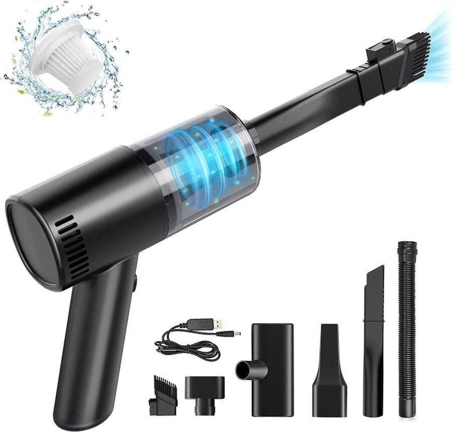 Accu-handstofzuiger 9000 Pa USB-oplaadbaar draagbaar licht mini-stofzuiger 4000 mAh autostofzuiger nat en droog handstofzuiger voor auto huis keuken dierenharen